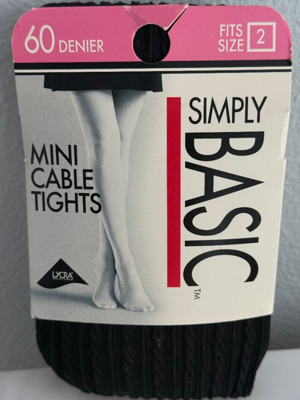 SIMPLY BASIC Mini Cable Knit Tights - Picture 2 of 3